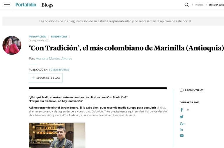 ‘Con Tradición’, el más colombiano de Marinilla (Antioquia) (Blog Portafolio)